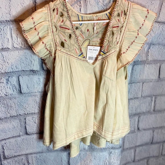 Free People crop top with embroidery detail - Picture 4 of 8